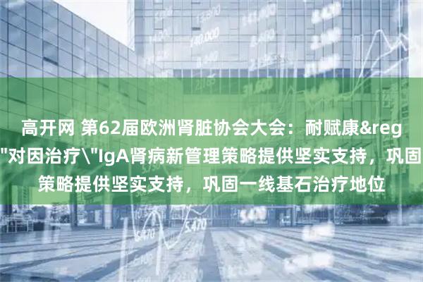 高开网 第62届欧洲肾脏协会大会：耐赋康&reg;最新研究结果为